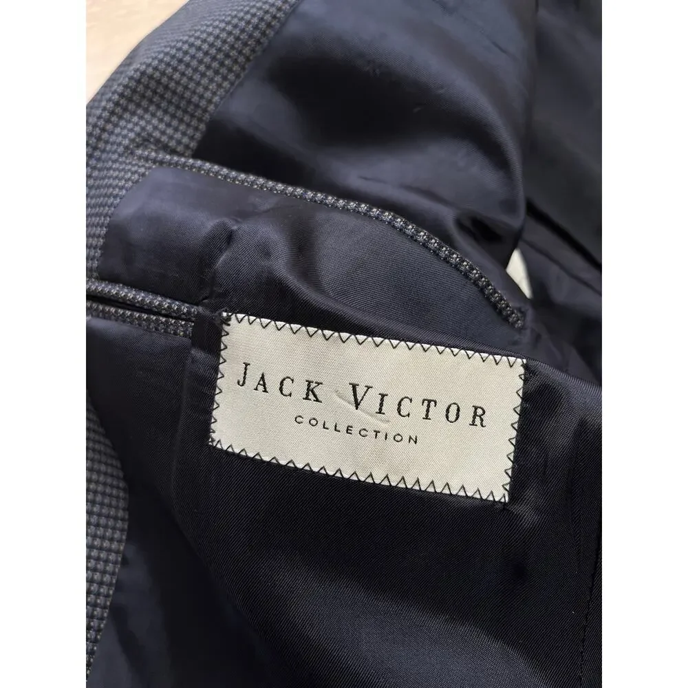 Mens Jack Victor Collection Three Button Classic 100% Wool Blazer Size 38R